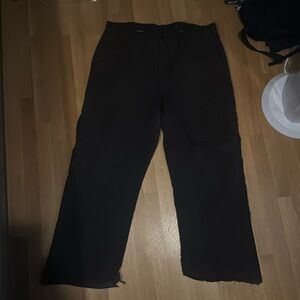 Mens Black Baggy Dickies Cargo Pants Size 38